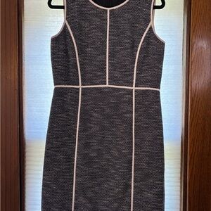 Lafayette 148 New York Black and White Textured Mini Dress Size 8